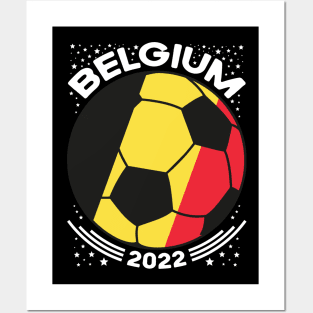 Belgium Flag Soccer Football Team Posters and Art